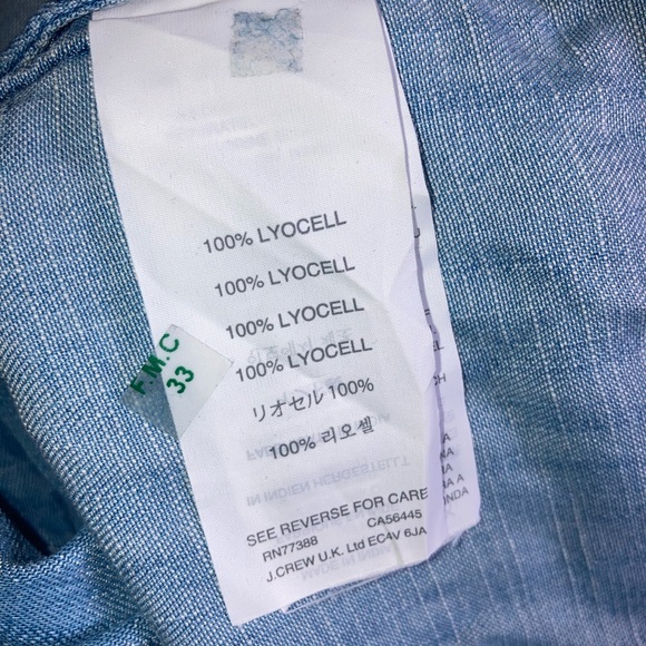 J Crew Chambray Denim Shirt Dress Tunic Casual Wear Blue Sz Small - Picture 8 of 10